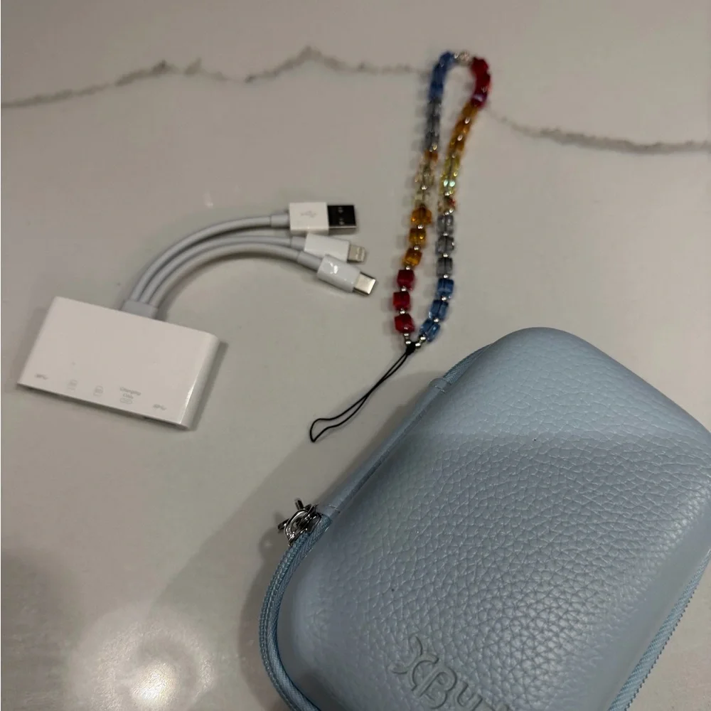 CAMERA ACCESSORIES Multicolor Beaded Wrist Strap, adapter for SIM card and CASE